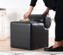 Atelier Del Sofa Rohin Deri Puf - Negro